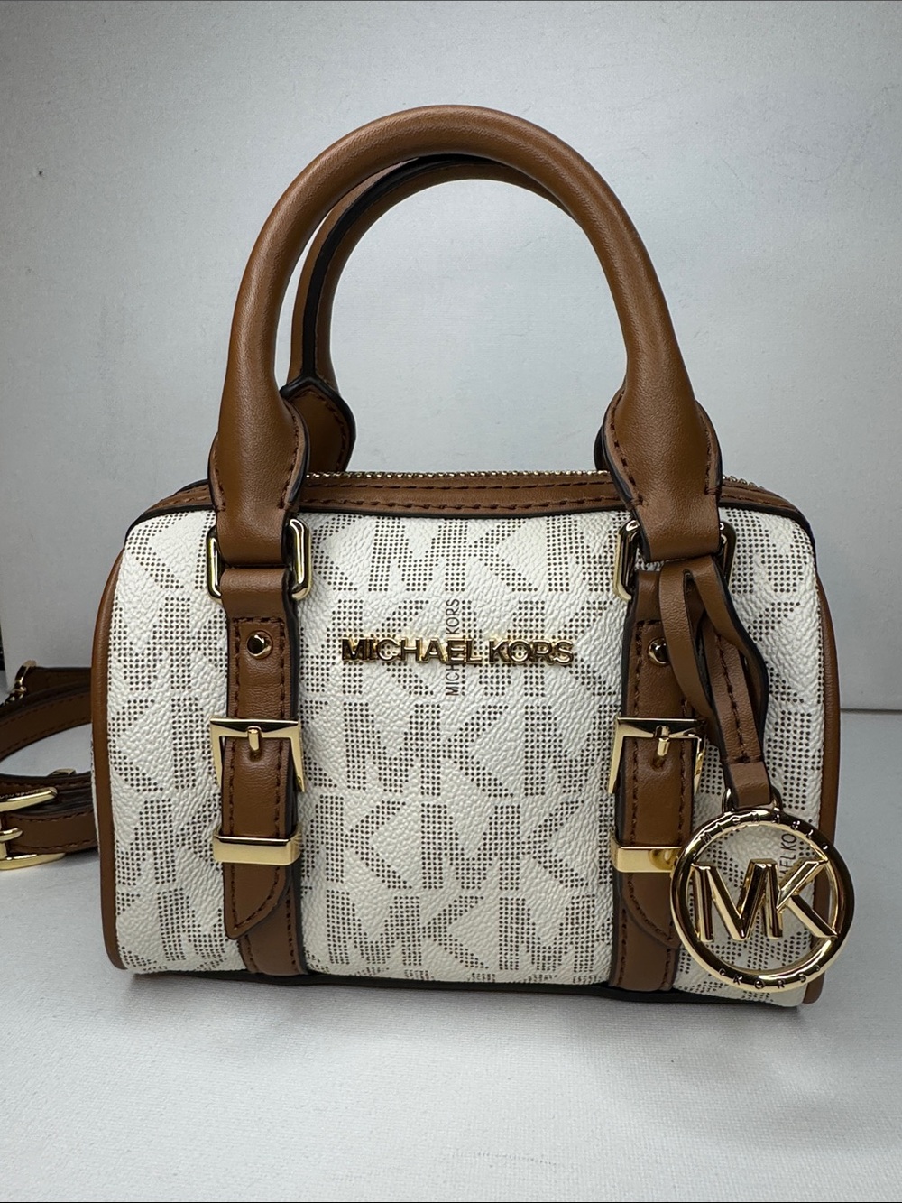 Michael Kors Bedford Legacy Extra-Small Logo Duffle Crossbody Bag XS Mini - Picture 2 of 13